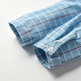 Tem Doger Boy Clothing Long Sleeve Plaid Tie Shirts+Overalls 2PCS