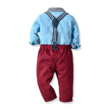 Tem Doger Boy Clothing Sets Tie Blouse+Pants 2PCS Outfit