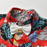 Tem Doger  Boys Clothes Shorts Sleeve Floral Shirt+Shorts 2PCS Outfits