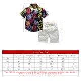 Tem Doger Boy Boys Clothes Floral Tie Shirt+Shorts 2PCS Outfits