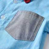 Tem Doger Boy Boys Clothes Tie Shirts+Shorts 2PCS Outfits