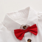 Tem Doger Little Boys Summer Outfits Stripe Short Sleeve Shirts + White Shorts 2 Piece