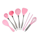 Kitchen Silicone Non-stick Cooking Spoon Spatula Ladle Egg Beaters Utensils Dinnerware Set Cooking Tools Accessories Supplies