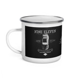 Porsche Nine Eleven Vintage Enamel Coffee Mug Porsche Nine Eleven Vintage Enamel Coffee Mug