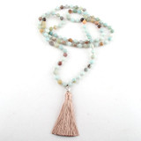 Natural Amazonite Mala Necklace