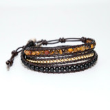 Natural Stones Leather Bracelet