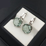 Green Amethyst Sterling Silver Earrings