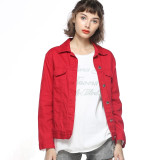 Solid Turn-down Collar Jean Jacket for Women Loose Casual Blue Fashionable Women Coats Female outwear Denim Feminine