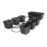 6-site Bubble Flow Buckets Hydroponic Grow system