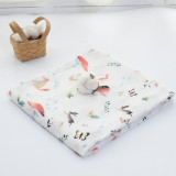 Red Flower Pattern Swaddle Blanket