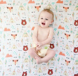Red Flower Pattern Swaddle Blanket