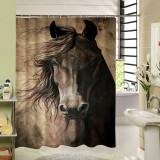 Horse Shower Curtain Eco-friendly Washable Bath Home Decor