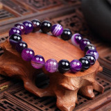 Natural Stone Love Charm Bead Bracelet