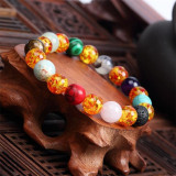 Natural Stone Love Charm Bead Bracelet