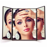 Portable Folding 8 LED Lights Table Mirror
