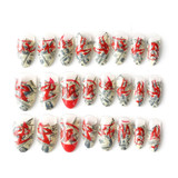 Acrylic Press On Stickers Girls Manicure Fake Nails Fashion Dollar Pattern Conical Head False Decors