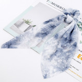 Flower Print Hair Scarf Bow