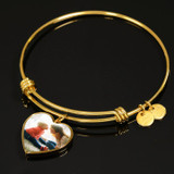 PERSONALIZED PHOTO HEART BANGLE BRACELET