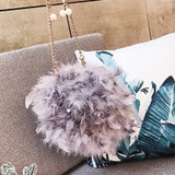 Ostrich Feather Shoulder Bag