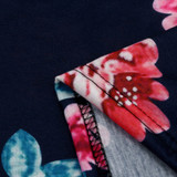 Plus Size Blouse Floral Printed Half Sleeve Shirt