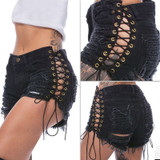 Women's Mid Waist Denim Shorts Jeans