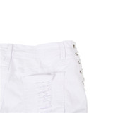Women's Mid Waist Denim Shorts Jeans