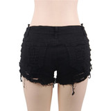 Women's Mid Waist Denim Shorts Jeans