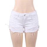 Women's Mid Waist Denim Shorts Jeans