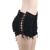 Women's Mid Waist Denim Shorts Jeans