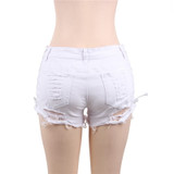 Women's Mid Waist Denim Shorts Jeans