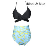 Women's Banana Flower Bikini 2pcs Set