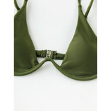 Underwire Top With High Leg Bikini Set