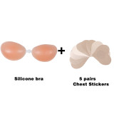 Silicone Bra Invisible Push Up  Strapless Bra Stealth Adhesive Backless Breast