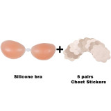 Silicone Bra Invisible Push Up  Strapless Bra Stealth Adhesive Backless Breast