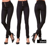 Women Stretch Ripped Distressed Skinny High Waist Denim Pants