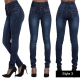 Women Stretch Ripped Distressed Skinny High Waist Denim Pants