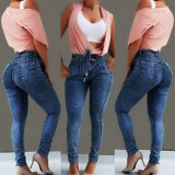 Women Stretch Ripped Distressed Skinny High Waist Denim Pants
