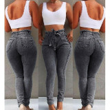 Women Stretch Ripped Distressed Skinny High Waist Denim Pants