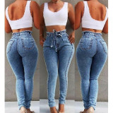 Women Stretch Ripped Distressed Skinny High Waist Denim Pants