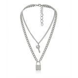 Lock & Key Pendant Necklace