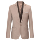 Riinr New Arrival Brand Clothing Autumn Suit Blazer Men Fashion Slim Male Suits Casual Solid Color Masculine Blazer Size