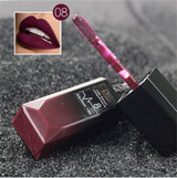 pudaier fashion hot waterproof lip gloss matte liquid lipstick matte lipstick lipkit nude purple black rose lipgloss cosmetics