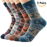 High Quality 5 Pairs Warm Winter Socks Soft Cashmere Warm Socks Rabbit Wool Socks Winter Thermal Socks Wool Breathable