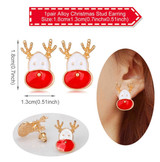 PATIMATE 2019 Christmas Tree Santa Claus Earring Pendant Christmas Decoration For Home Xmas Navidad Decor Happy New Year 2020