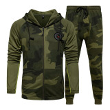 2020 Men Sportswear Camouflage Tracksuit Two Piece Set Brand Men's Sweatshirt Sets Military Hoodies Pants Track Suit Euro Size