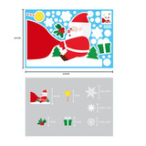 Christmas decorations glass electrostatic stickers Christmas party decoration snowflake window stickers