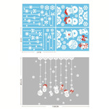 Christmas decorations glass electrostatic stickers Christmas party decoration snowflake window stickers