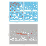 Christmas decorations glass electrostatic stickers Christmas party decoration snowflake window stickers