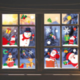 Christmas decorations glass electrostatic stickers Christmas party decoration snowflake window stickers