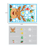 Christmas decorations glass electrostatic stickers Christmas party decoration snowflake window stickers